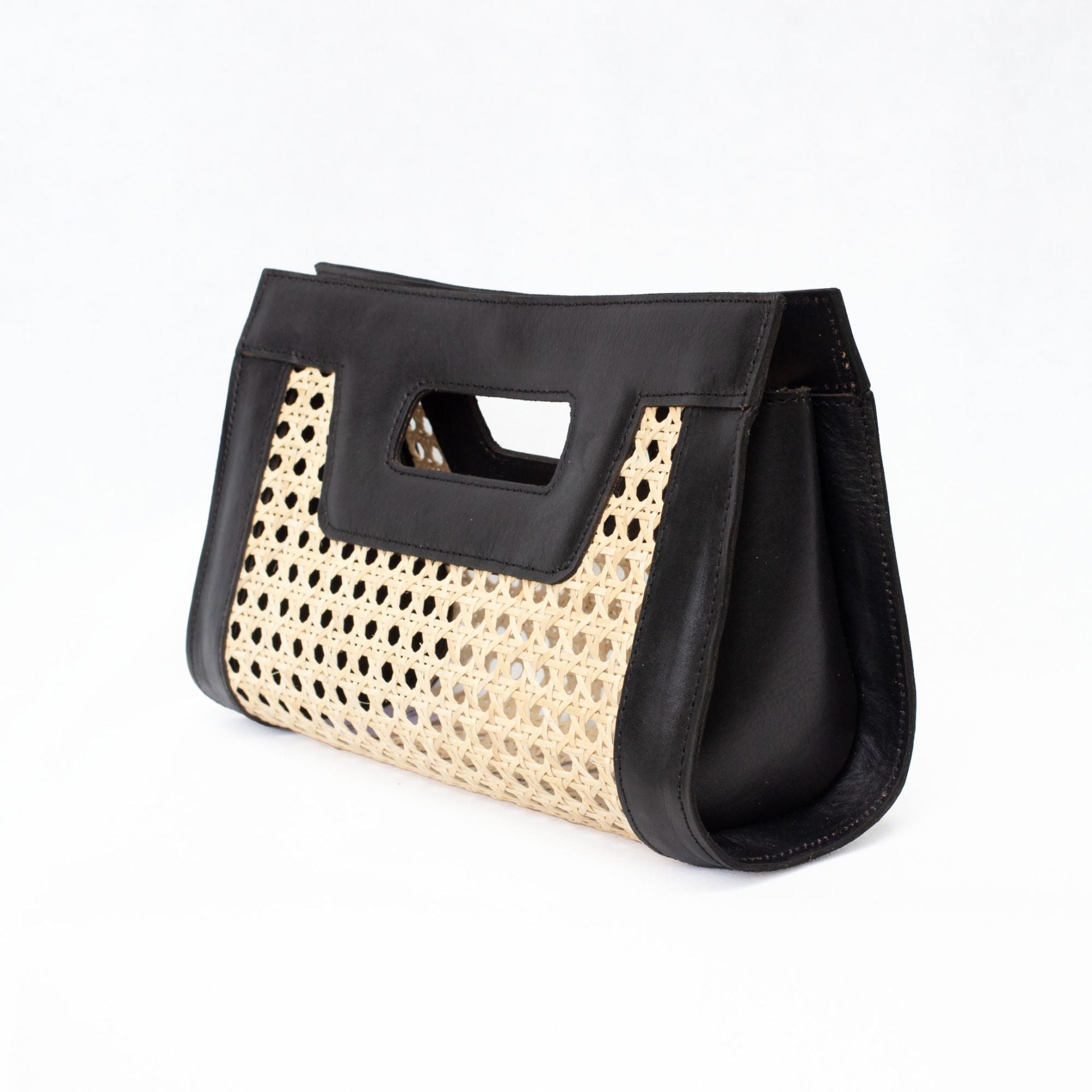  Jelavu Jelavu Venice Mini - Cane Leather Clutch - Black - Bonton