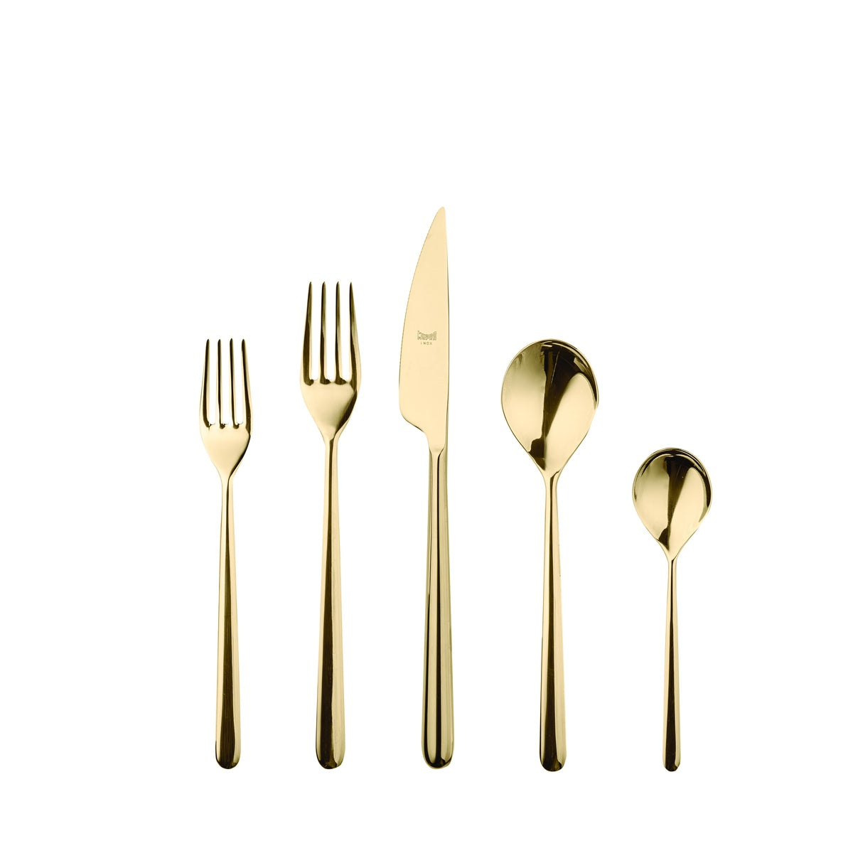  Mepra Linea Flatware Set - Gold - Bonton