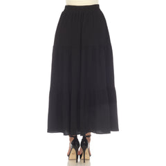 Women's Pleated Tiered Maxi Skirt