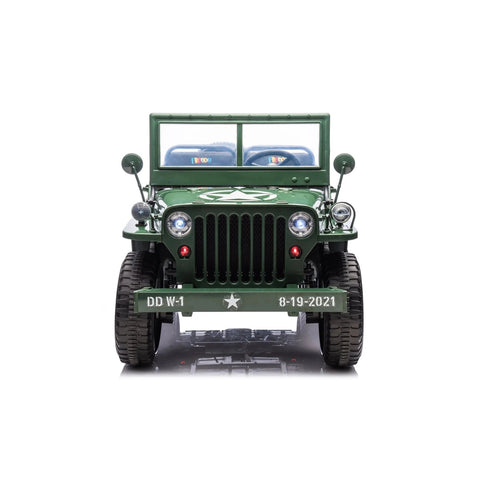 24V Freddo Military Willy Truck 3 Seater Electric Ride On