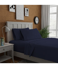 Organic Cotton 144TC Percale Sheet Set Navy