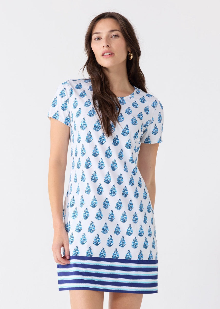  Cabana Life Delray Short Sleeve Shift Dress - XS - Bonton
