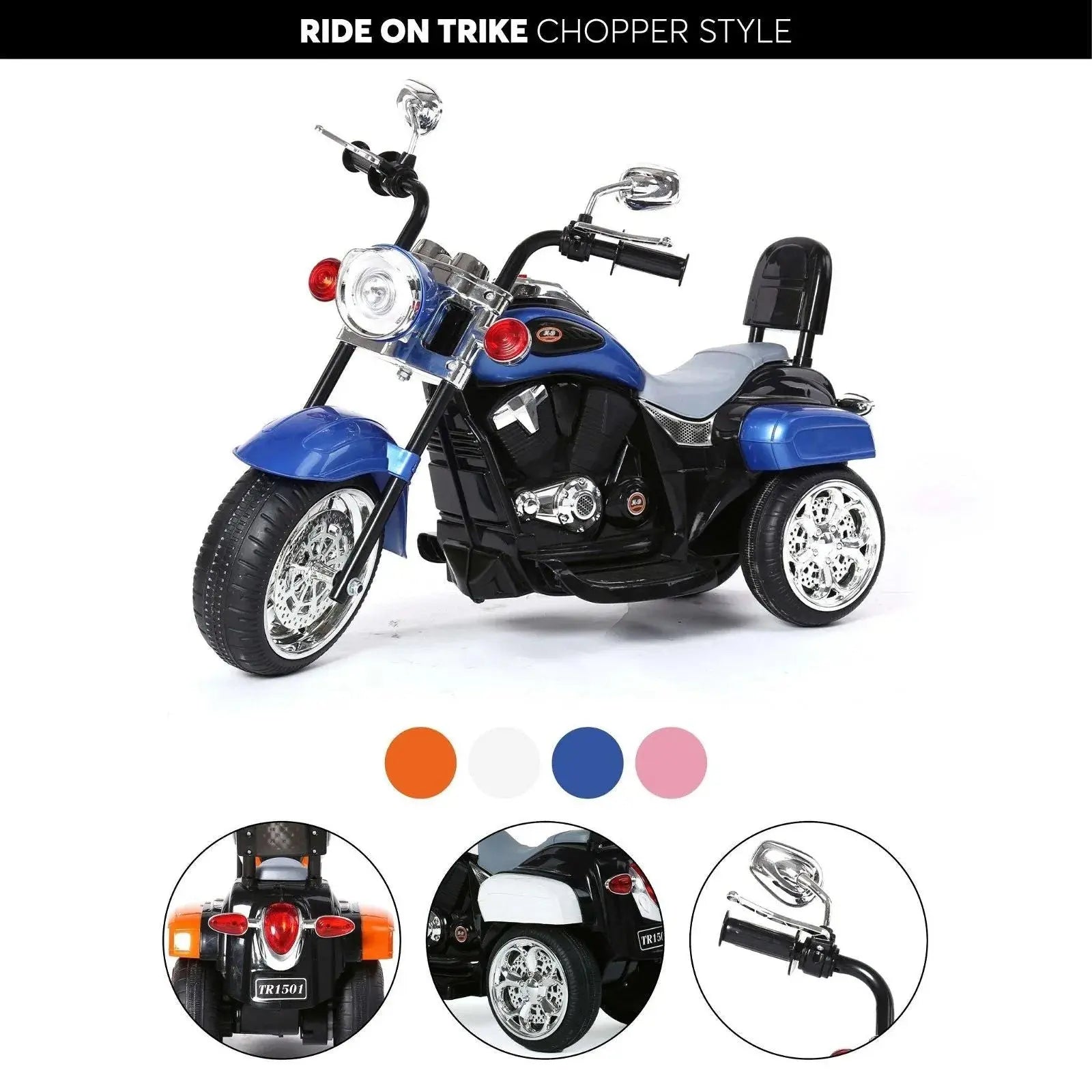  Freddo 6V Freddo Toys Chopper Style Ride on Trike - Pink - Bonton