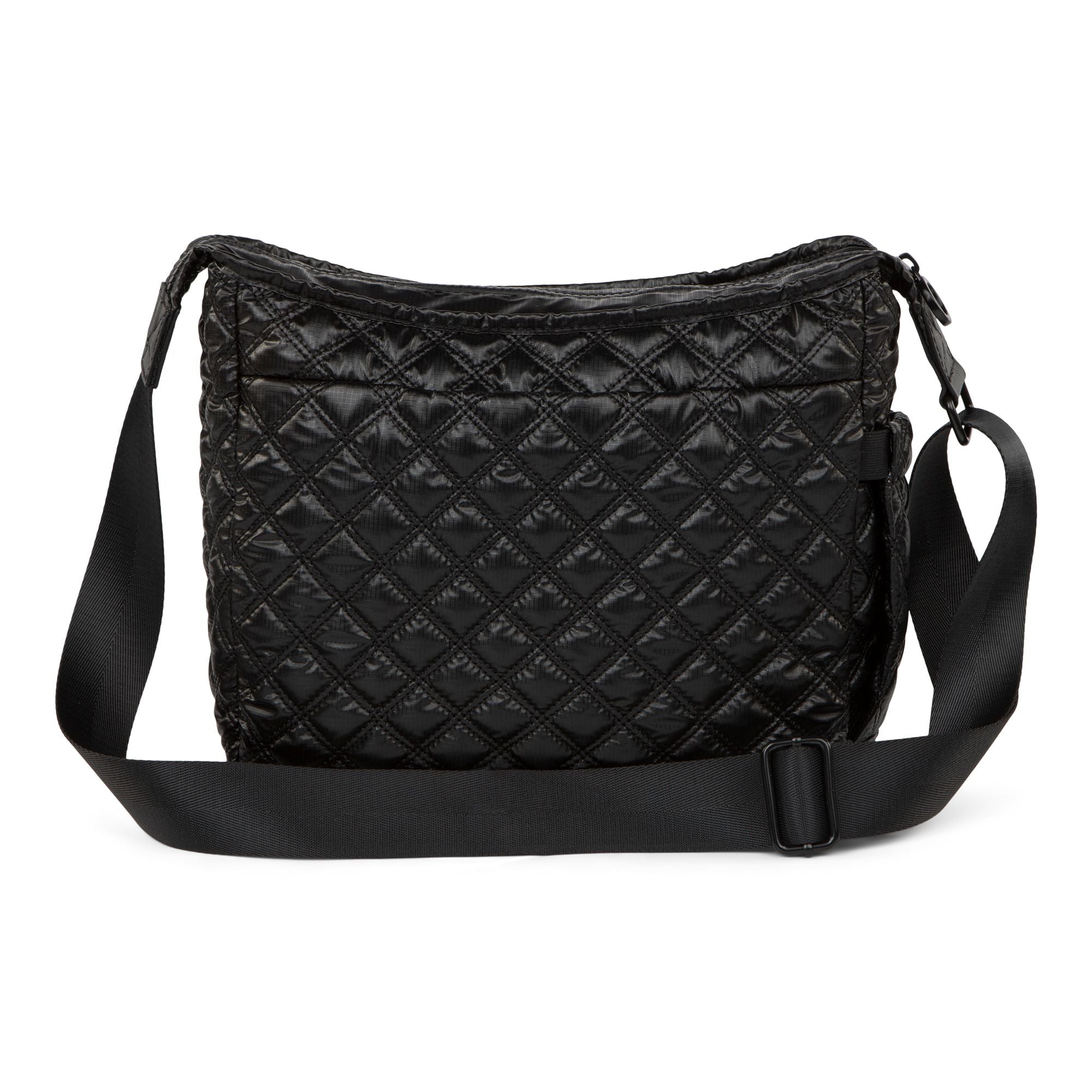  Bugatti Marbella Quilted Nylon Hobo Bag - Pewter - Bonton