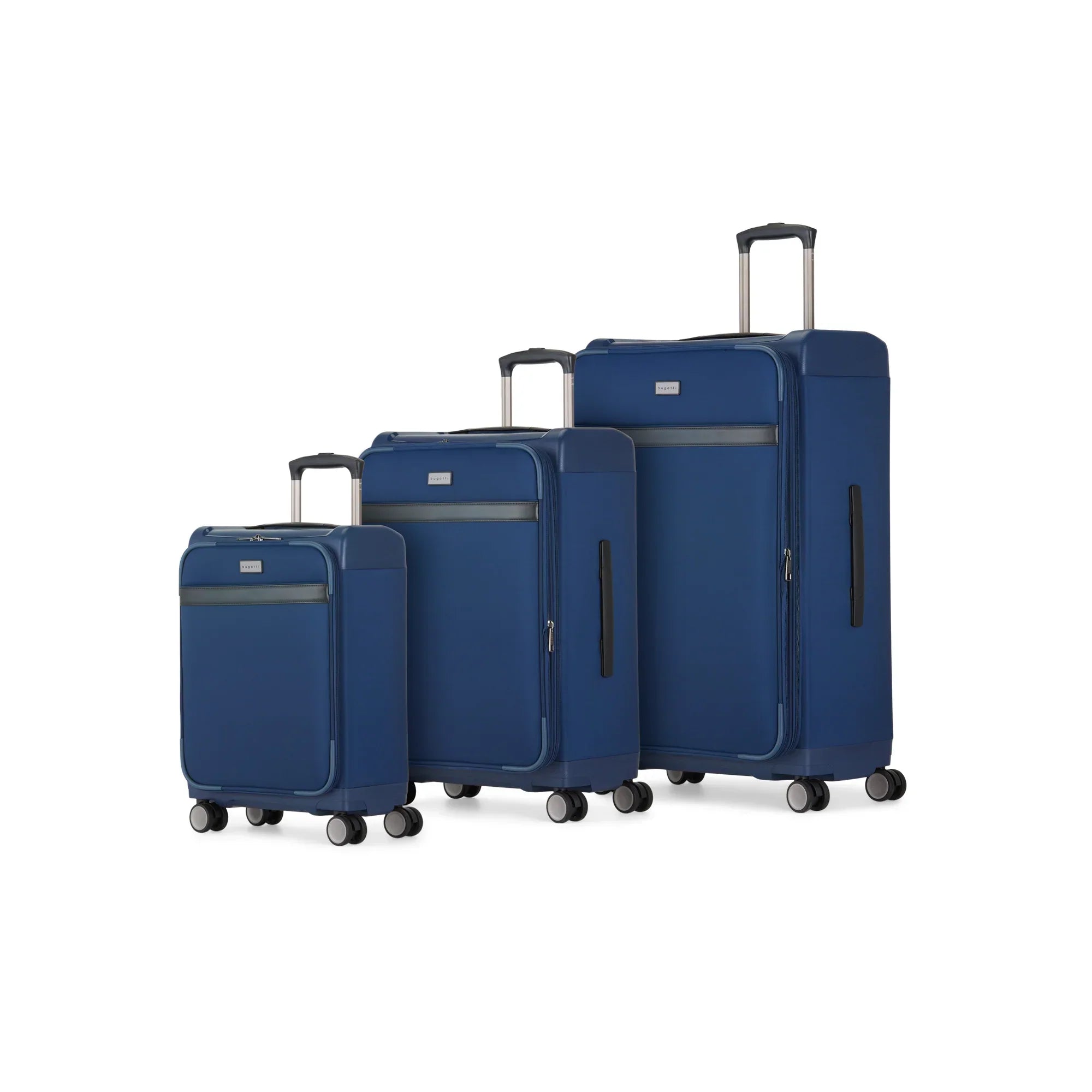  Bugatti Washington 3 Piece Luggage Set - Navy - Bonton