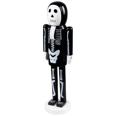 Skeleton Halloween Nutcracker - 14" - Black and White