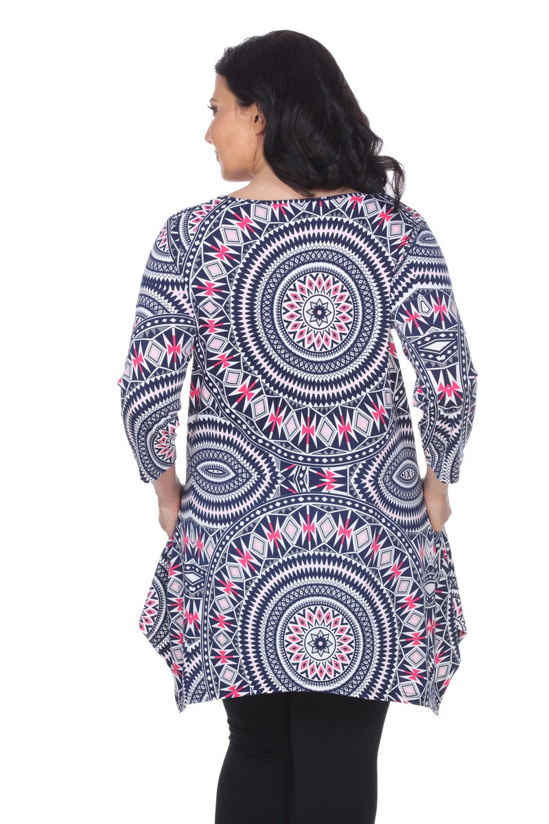  White Mark Plus Size Maji Tunic - 1X - Bonton