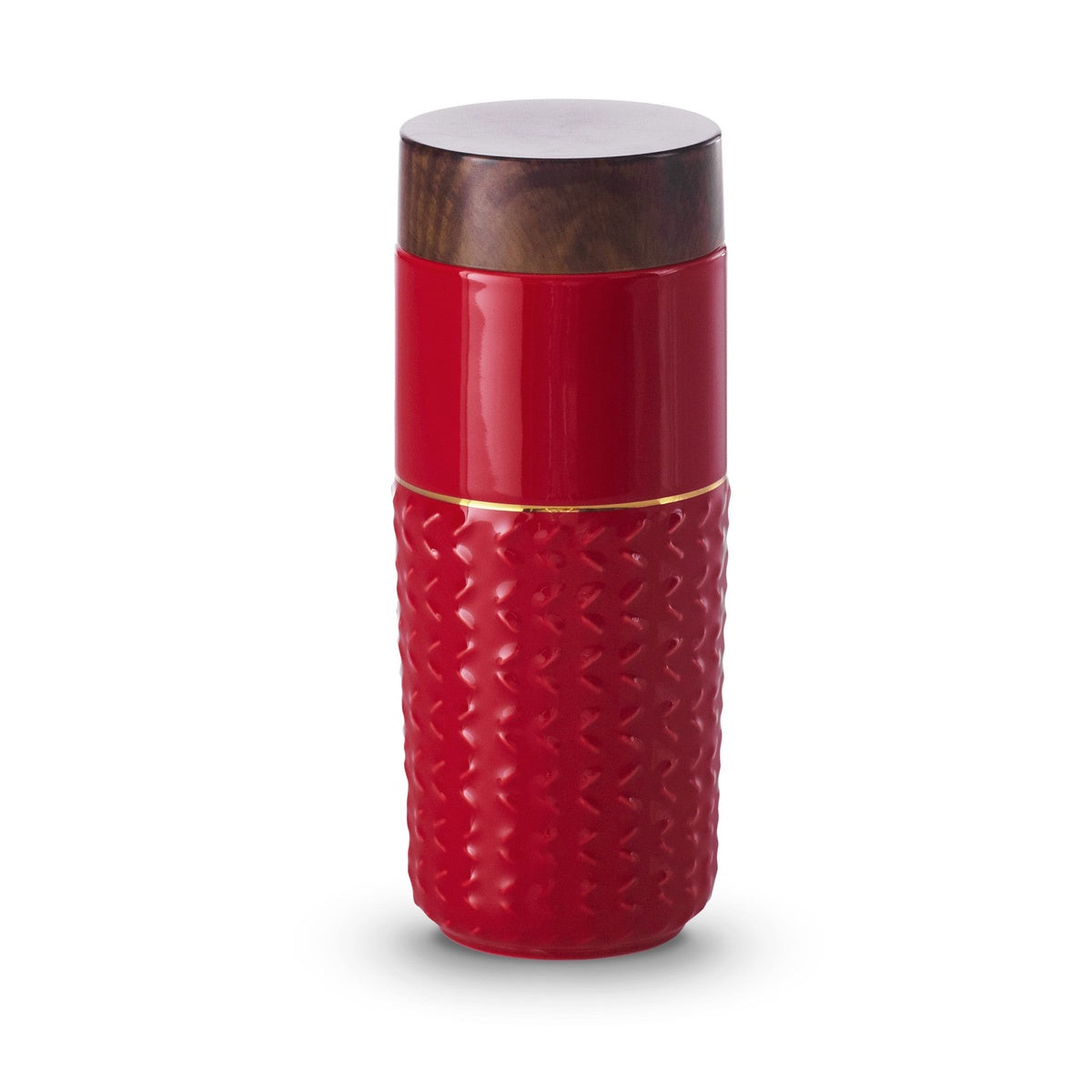  Acera One-O-One / Free Soaring Gold Line Ceramic Tumbler - Red and Golden Line Hand-painted - Bonton