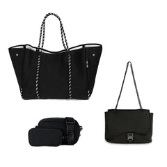 Camera Bag + Flap Crossbody + Everyday Tote - Black