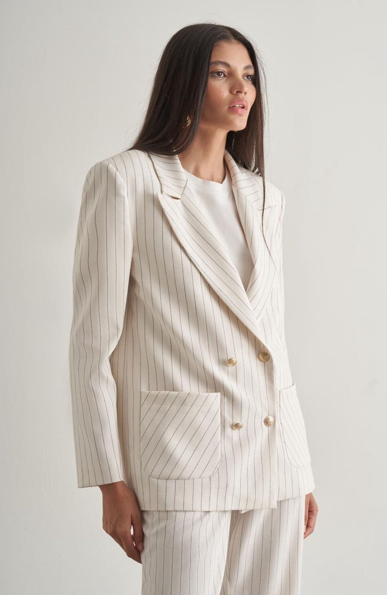  Mizalle Mizalle Women's Summer Blazer - Ecru - Bonton