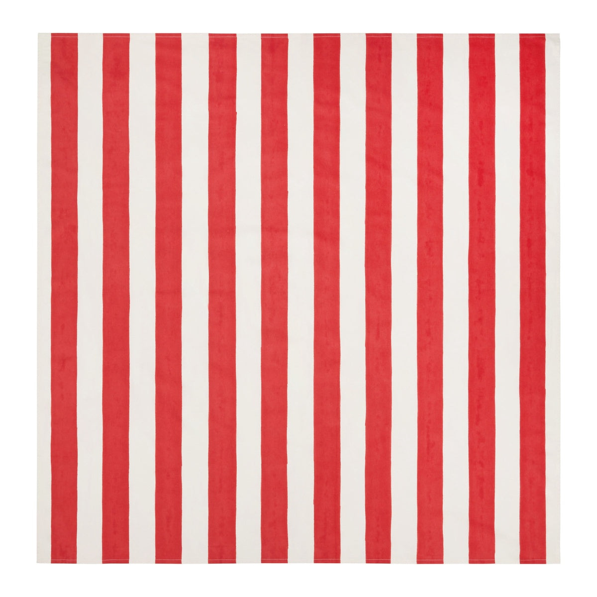  Caravan French Tablecloth St. Tropez Red Stripes - 59 x 59 - Square - Seats 2-4 - Bonton
