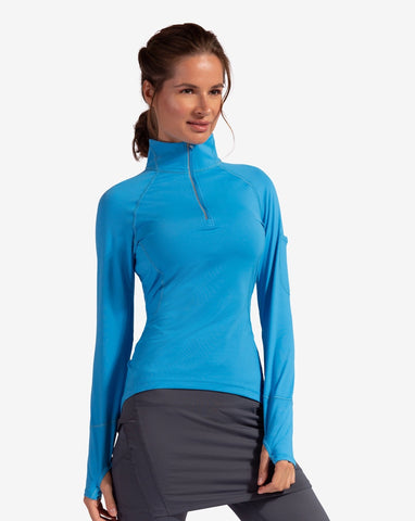 WOMEN'S MOCK ZIP TOP (3001)