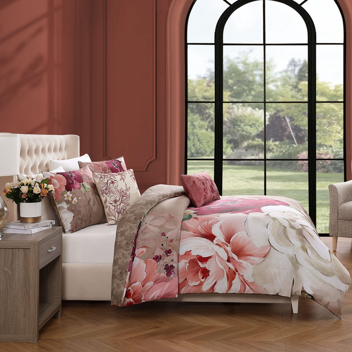  Bebejan Bebejan Florence 5 Piece Reversible Comforter Set - QUEEN - Bonton