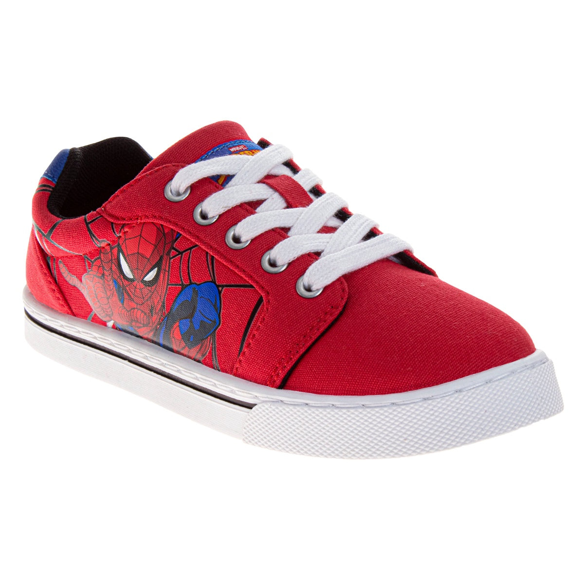  Josmo Marvel Spider-Man Boys Lace-Up Canvas Sneakers - 12 - Bonton