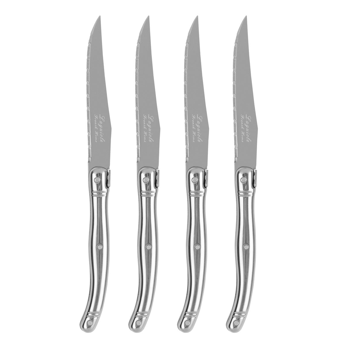  French Home Laguiole Connoisseur 4-Piece Steak Knife Set With Stainless-Steel Handles - Default Title - Bonton