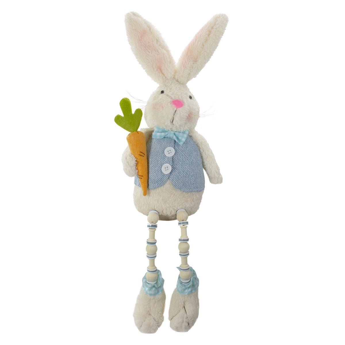  Northlight Easter Bunny Boy Rabbit With Carrot and Dangling Bead Legs Spring Figure - 22