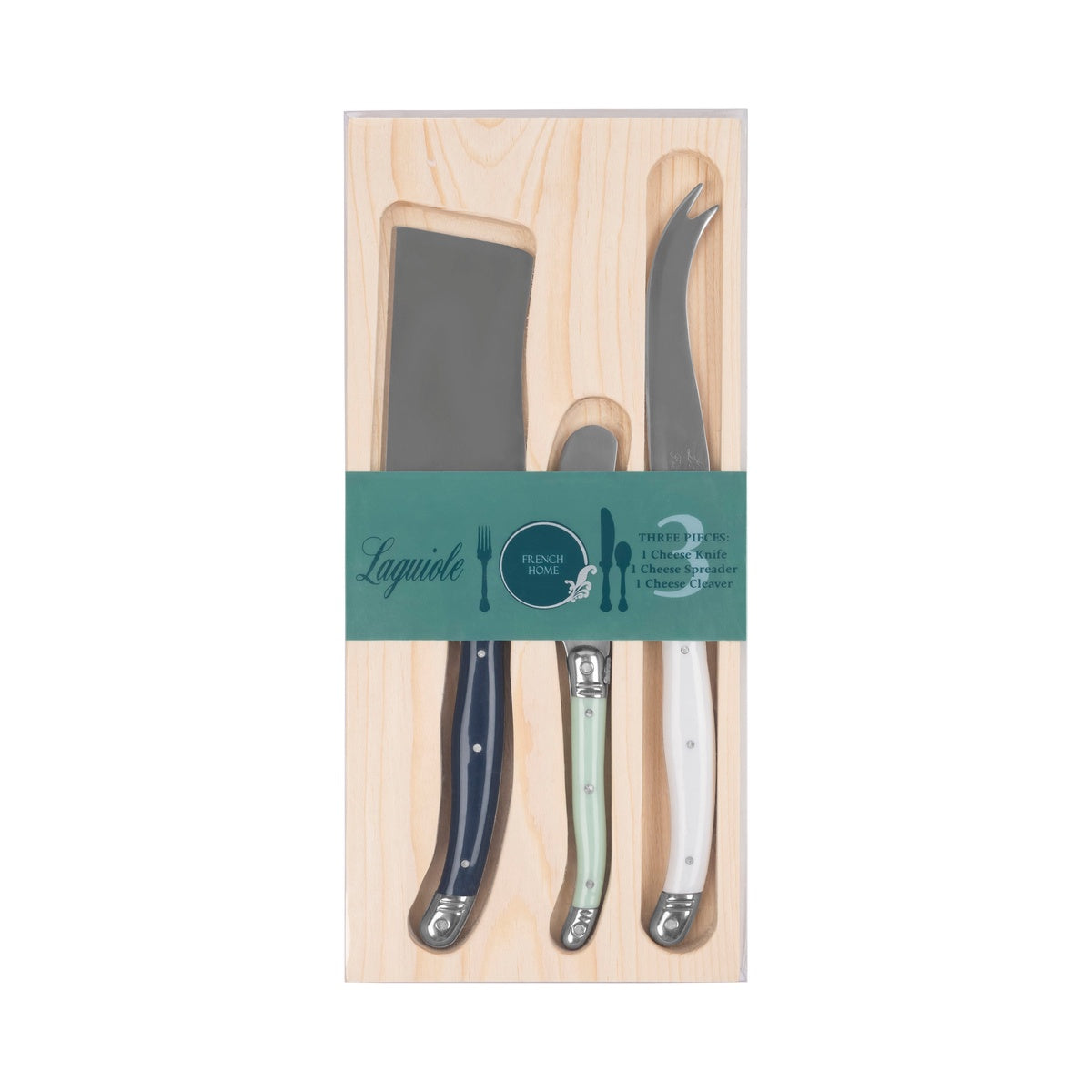  French Home French Home Laguiole Set of 3 Cheese Knives - Sea Salt - Default Title - Bonton