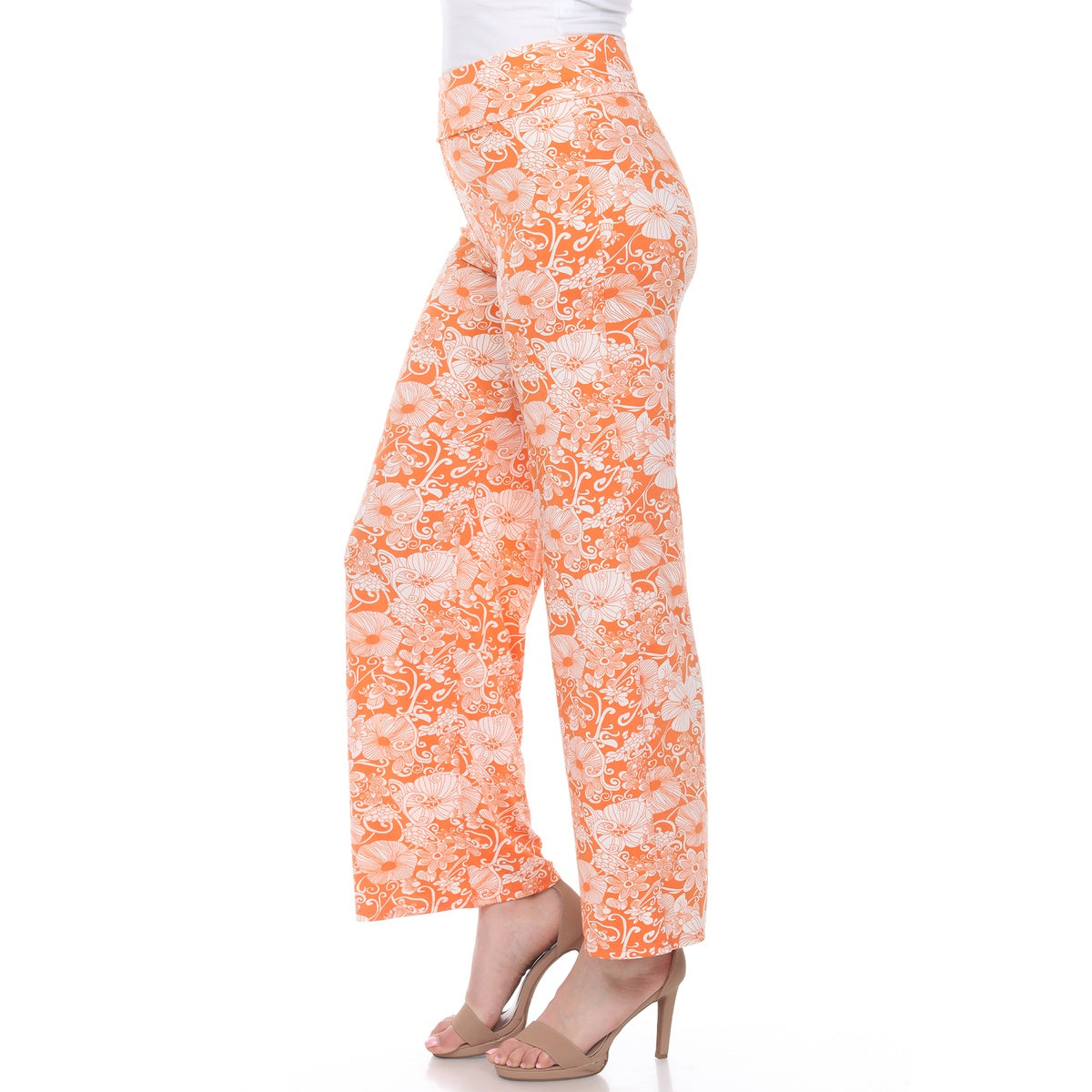  White Mark Floral Paisley Palazzo Pants - S - Bonton