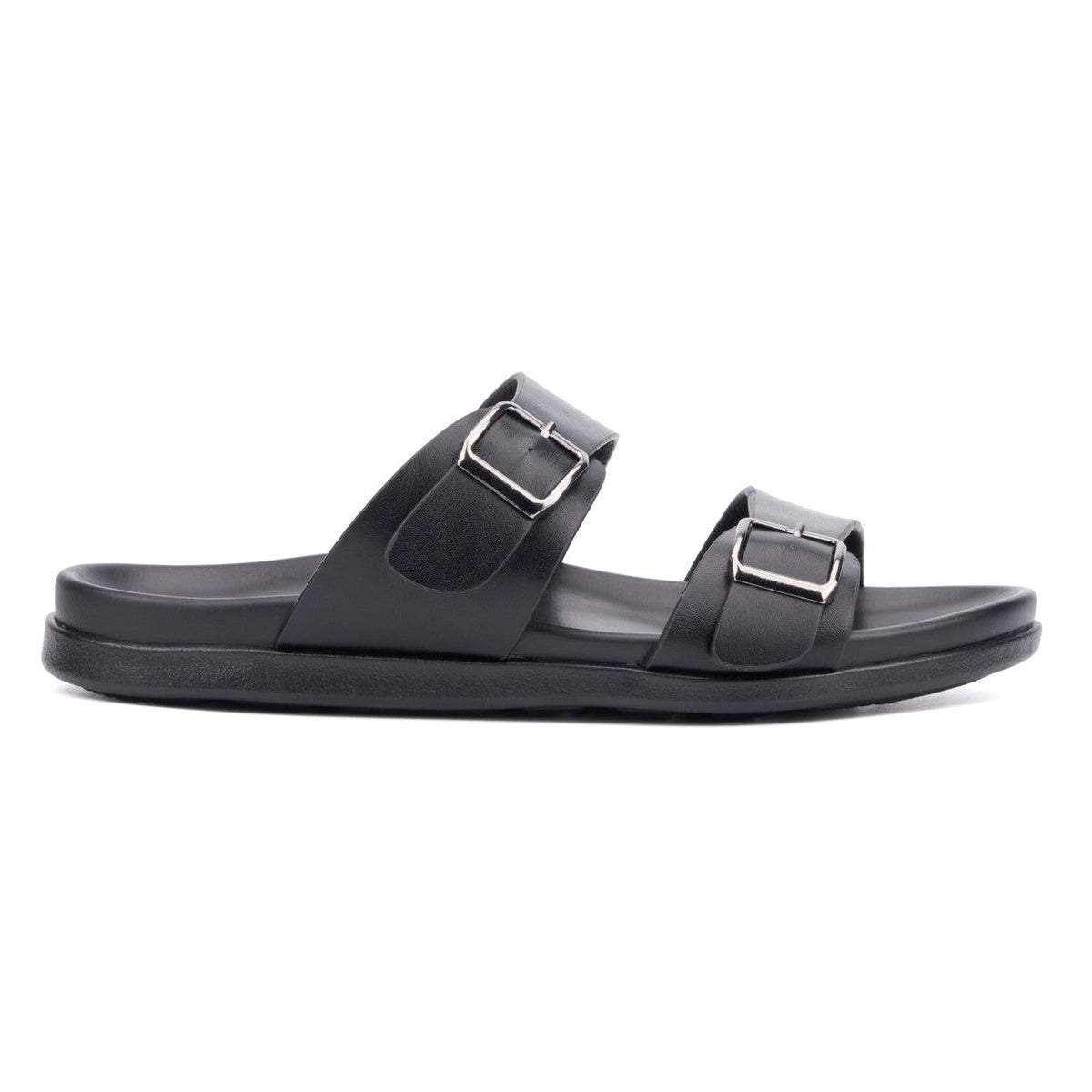  New York & Company New York & Company Men's Edan Buckle Two Strap Sandals - BLACK - Bonton