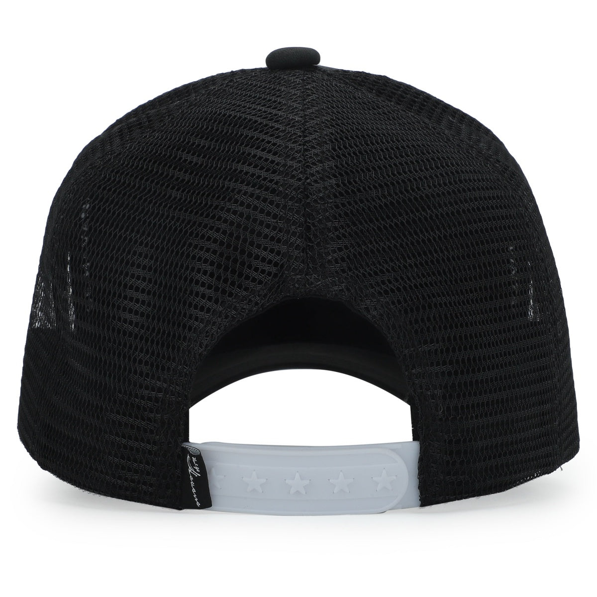  Vintage Havana Vintage Havana Trucker Hat for Women & Men – Black Faux Nubuck Leather & Mesh Adjustable Cap With White Cracked Leather Star - Default Title - Bonton