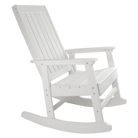 All Weather Recycled Plastic Outdoor Rocking Chair  White