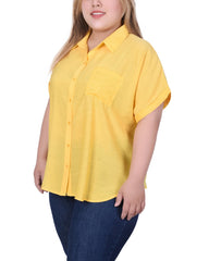 Short Extended Sleeve Blouse