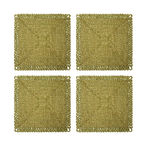 Loopy Abaca 14" Square Placemat - Set of 4