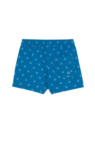 Boys 2 Match Drawstring Swim Shorts-Navy/L.blu