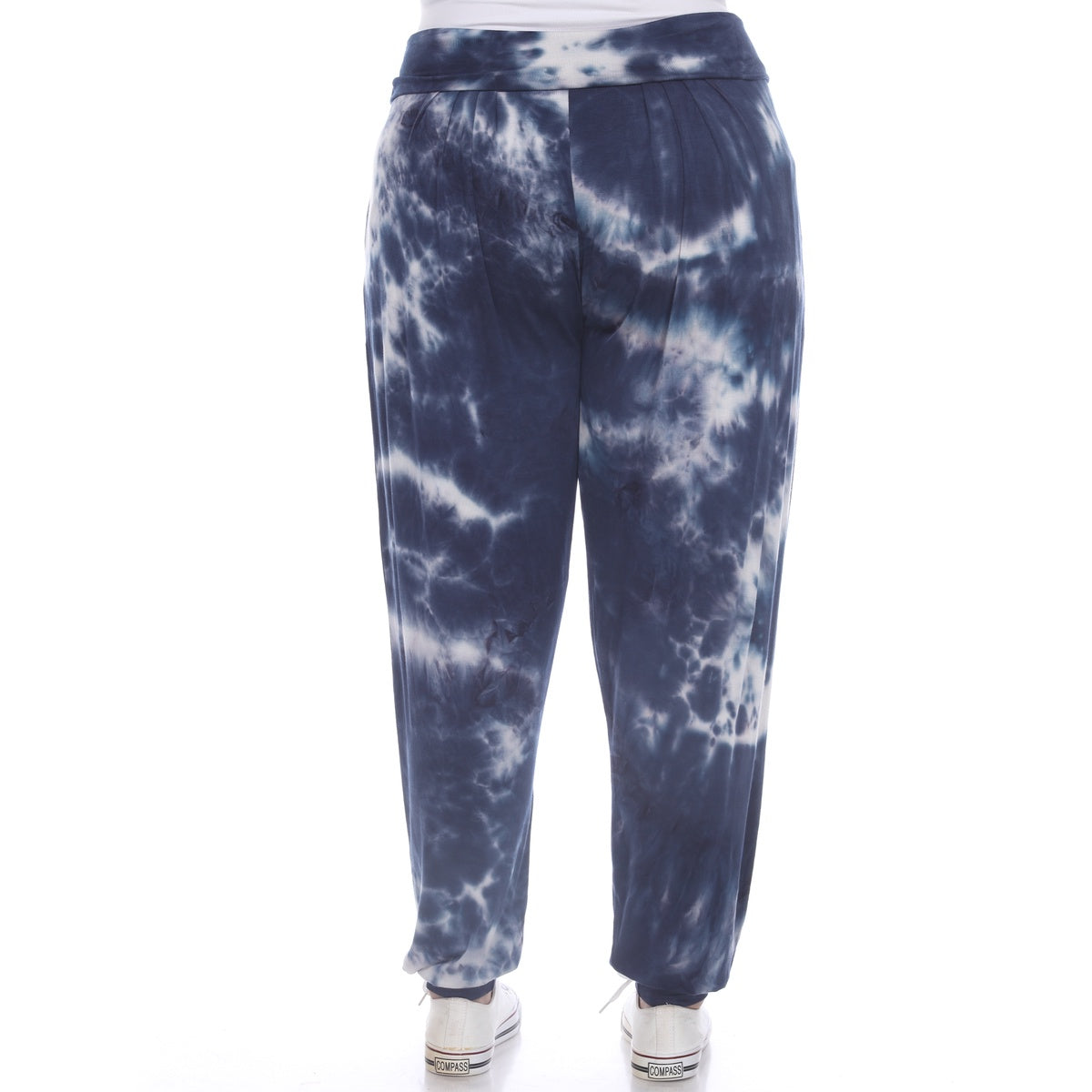  White Mark Plus Size Tie Dye Harem Pants - 1x - Bonton