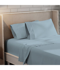 Organic Cotton 300TC Percale Pillowcases Set of 2 Aqua