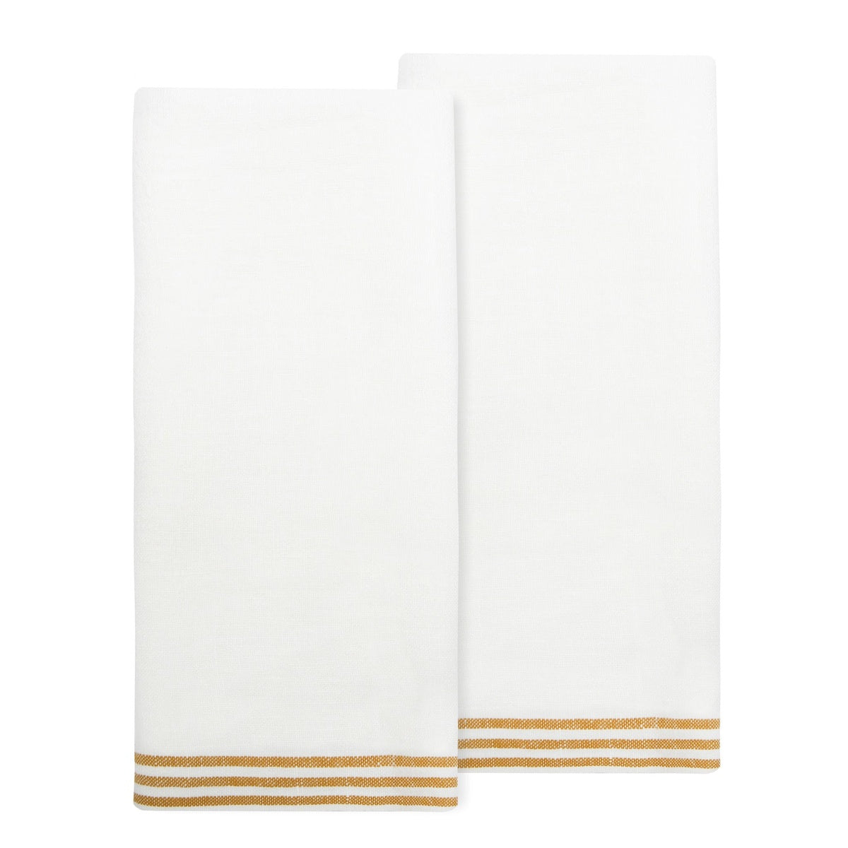  Caravan Alsace White Tea Towels 20x30 - Set of 2 - White & Blue - Bonton