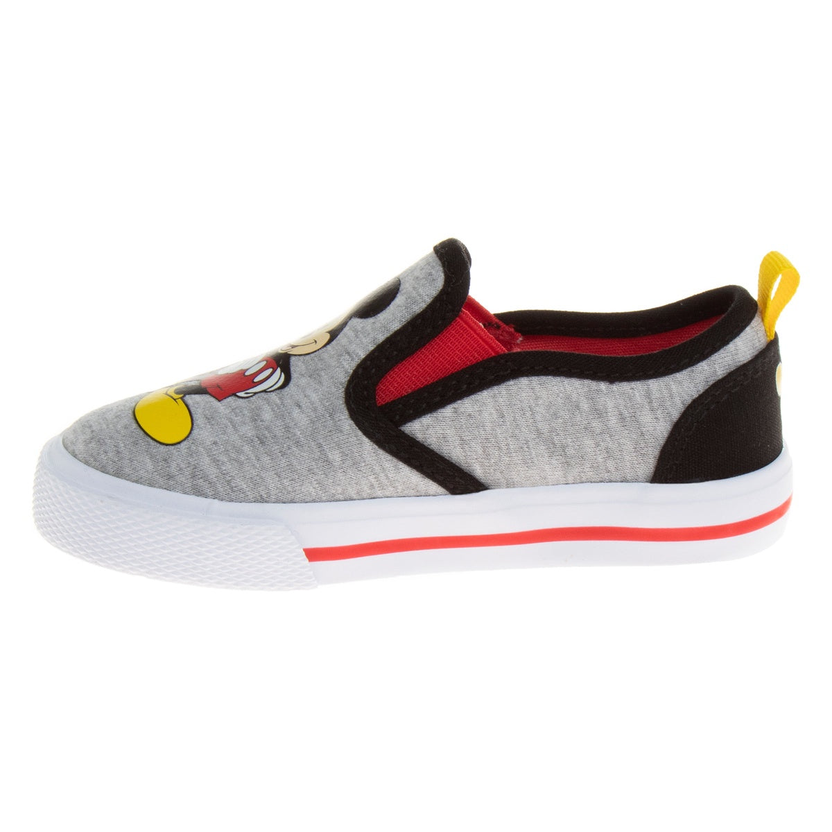  Josmo Mickey Mouse Casual No Lace Shoes - Low Top Canvas Slip-on Tennis Boys Sneakers - Disney Character Sneaker Shoe (Size 5-12 Toddler) - 5 - Bonton