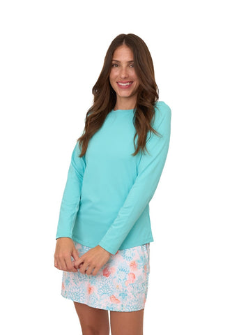 Aqua Long Sleeve Performance Top
