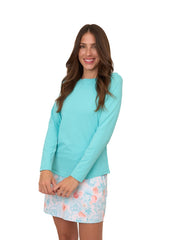 Aqua Long Sleeve Performance Top