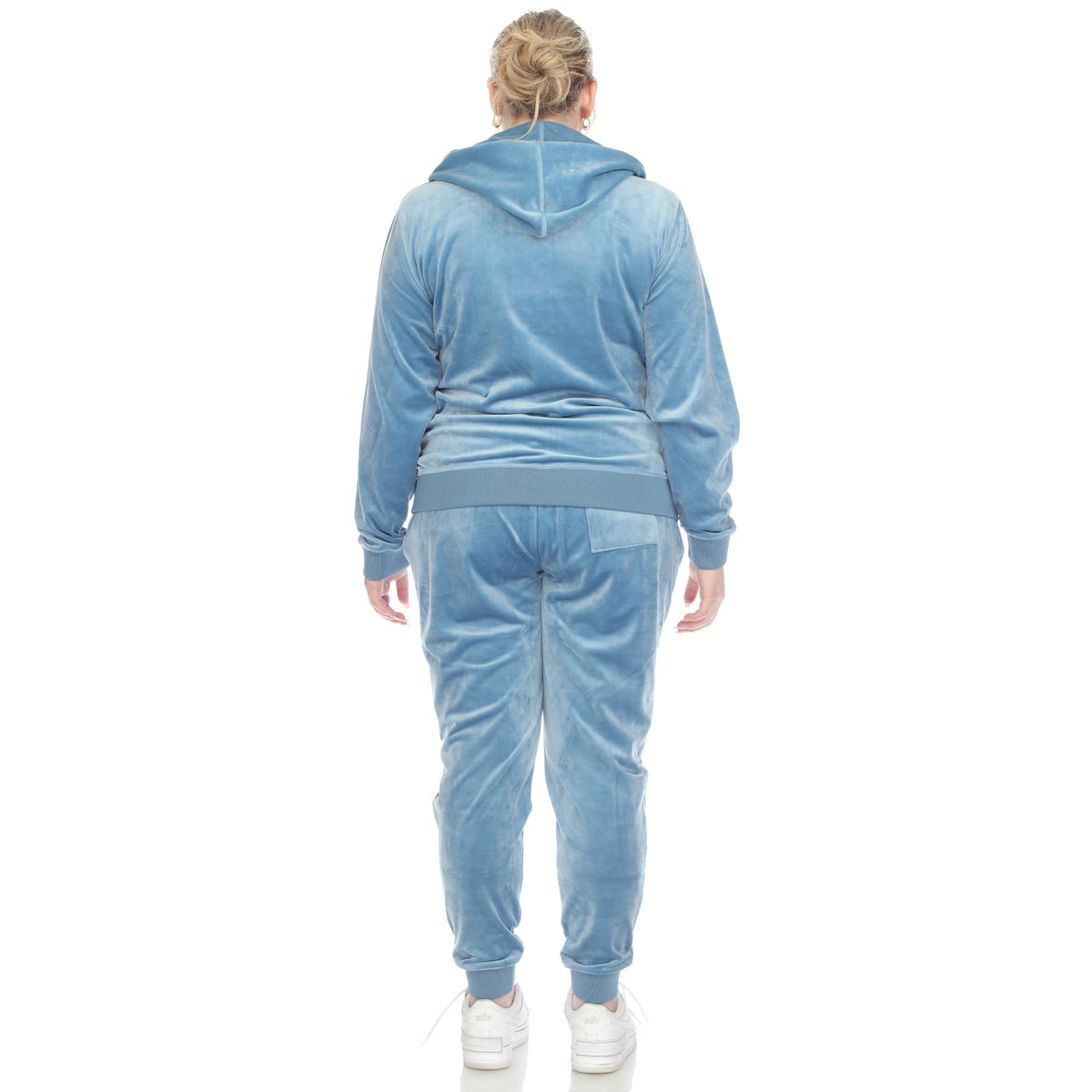  White Mark Plus Size 2 Piece Velour Tracksuit Set - 1X - Bonton