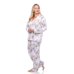 Plus Size Long Sleeve Floral Pajama Set