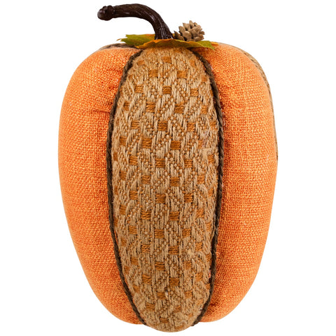 Autumn Harvest Tall Textured Thanksgiving Pumpkin - 10.5" - Orange