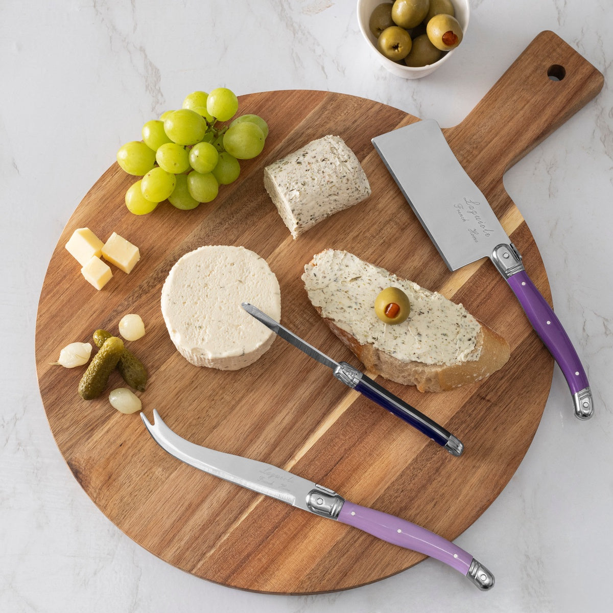  French Home French Home Laguiole Set of 3 Cheese Knives - Plum Rose - Default Title - Bonton