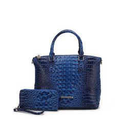 Liora Croc Embossed Tote Bag and Set