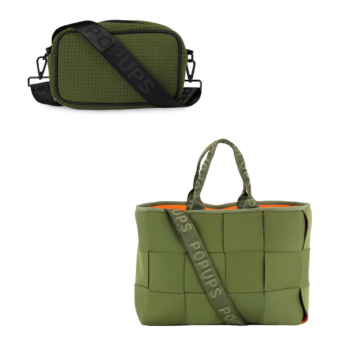  Pop Ups Brand Icon Tote + Camera Bag - Safari Green - Default Title - Bonton