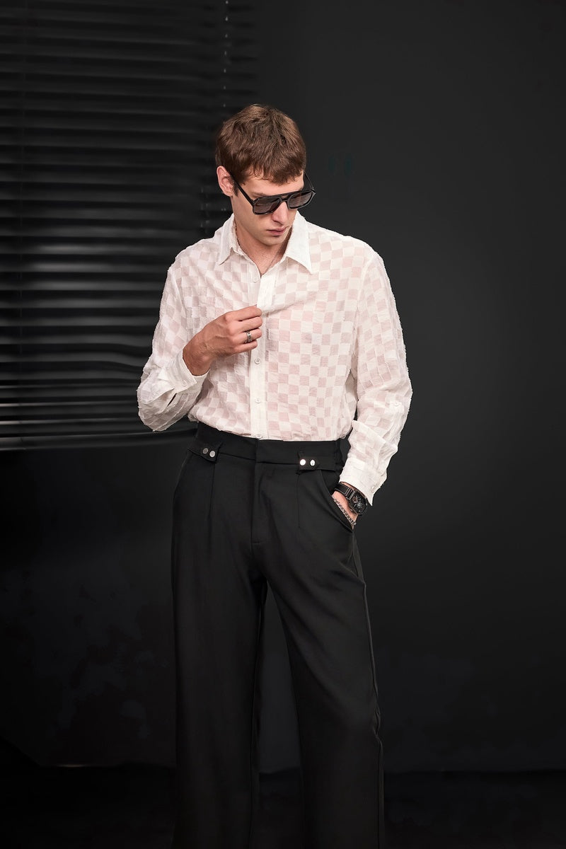 Barocco Kingsley Side-Tab Trousers BLACK - BLACK - Bonton