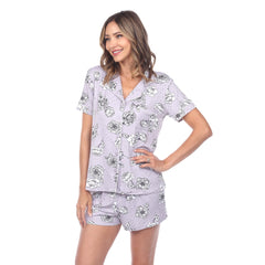 Women's Short Sleeve Floral Pajama Set