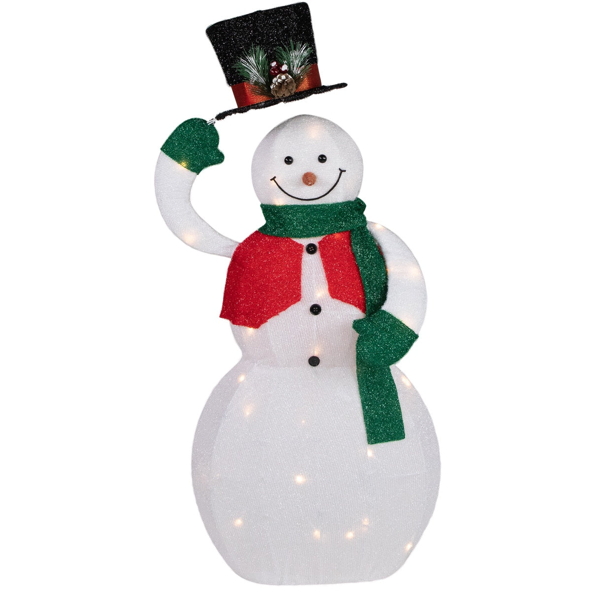  Northlight LED Lighted and Animated Tipping Hat Snowman Outdoor Christmas Figure - 36