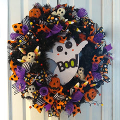 Colorado Spruce Artificial Halloween Wreath - 24" - Black - Unlit