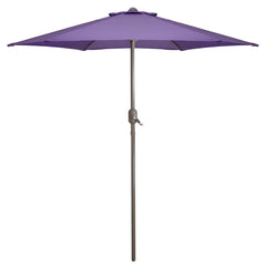 7.5ft Outdoor Patio Market Umbrella With Hand Crank  Purple