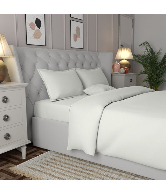 Cotton 400TC Sateen Duvet Set Ivory