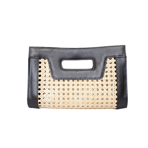  Jelavu Jelavu Venice Mini - Cane Leather Clutch - Black - Bonton
