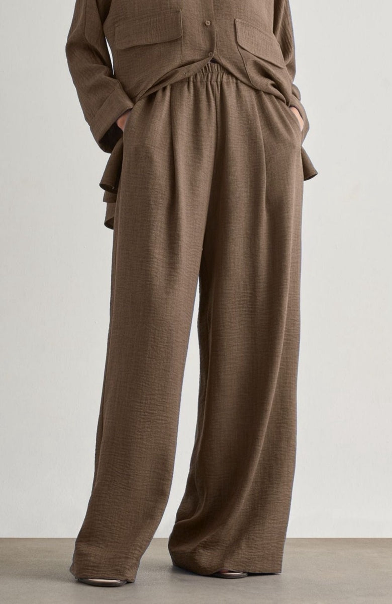  Mizalle Mizalle Women's Wide-Leg Pants - Brown - Bonton