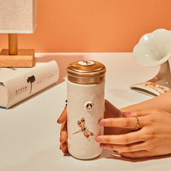 Dragonfly Serenity Travel Mug With Crystals