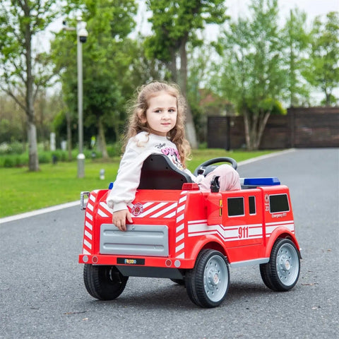 12V Freddo Fire Truck 1 Seater Ride On
